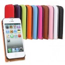 Kožen&eacute; Flip P&uacute;zdro pre iPhone 5/5s, ( pink )