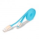 Micro USB Dátový kábel, MyMax Metalic, modrý