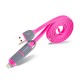 Univerzálny USB Dátový kábel 2in1, MyMax Fashion, pink