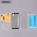 PVC Púzdro + 3D Ochranné Sklo pre Samsung S8 Plus, Remax ( čierne )