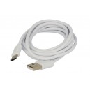 Dátový kábel micro USB typ C , ( biely ) 2m