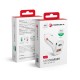 FORCELL autonabíjačka USB 3.0 + USB C Quick Charging + Power Delivery PD20W 4A CC-QCPD01 white