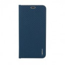 Diárové púzdro LUNA Carbon pre Samsung Galaxy A25 5G, modré