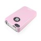 iPhone 4 ochranný zadný kryt + ochranná fólia LCD, pink
