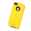 iPhone 4 ochrann&yacute; zadn&yacute; kryt + ochrann&aacute; f&oacute;lia LCD, yellow