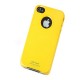iPhone 4 ochranný zadný kryt + ochranná fólia LCD, yellow