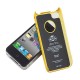 iPhone 4 ochranný zadný kryt + ochranná fólia LCD, yellow