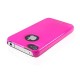 iPhone 4 ochranný zadný kryt + ochranná fólia LCD, pink