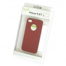 iPhone 4 ochrann&yacute; zadn&yacute; kryt + ochrann&aacute; f&oacute;lia LCD, červen&yacute;