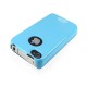 iPhone 4 ochranný zadný kryt + ochranná fólia LCD, blue
