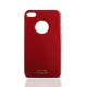 iPhone 4 ochra1nný zadný kryt + ochranná fólia LCD, vínovo červený