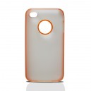iPhone 4 ochrann&yacute; zadn&yacute; kryt Duo, červen&yacute; transparent