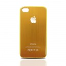 iPhone 4 ochranný zadný kryt + ochranná fólia LCD, zlatý
