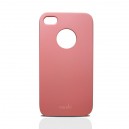 iPhone 4 ochrann&yacute; zadn&yacute; kryt + ochrann&aacute; f&oacute;lia LCD, červen&yacute;