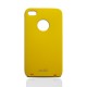 iPhone 4 ochranný zadný kryt + ochranná fólia LCD, fialový
