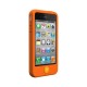 iPhone 4 ochranné silikónové púzdro + ochranná fólia LCD, oranžové