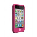 iPhone 4 ochranné silikónové púzdro + ochranná fólia LCD, pink
