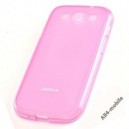 Silik&oacute;nov&eacute; gelov&eacute; p&uacute;zdro pre Samsung i9300 Galaxy S3 + screen protector, Remax transp pink