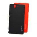 Ochrann&yacute; zadn&yacute; kryt pre Sony Xperia P - SGP Anti fingerprint ( Čierny )